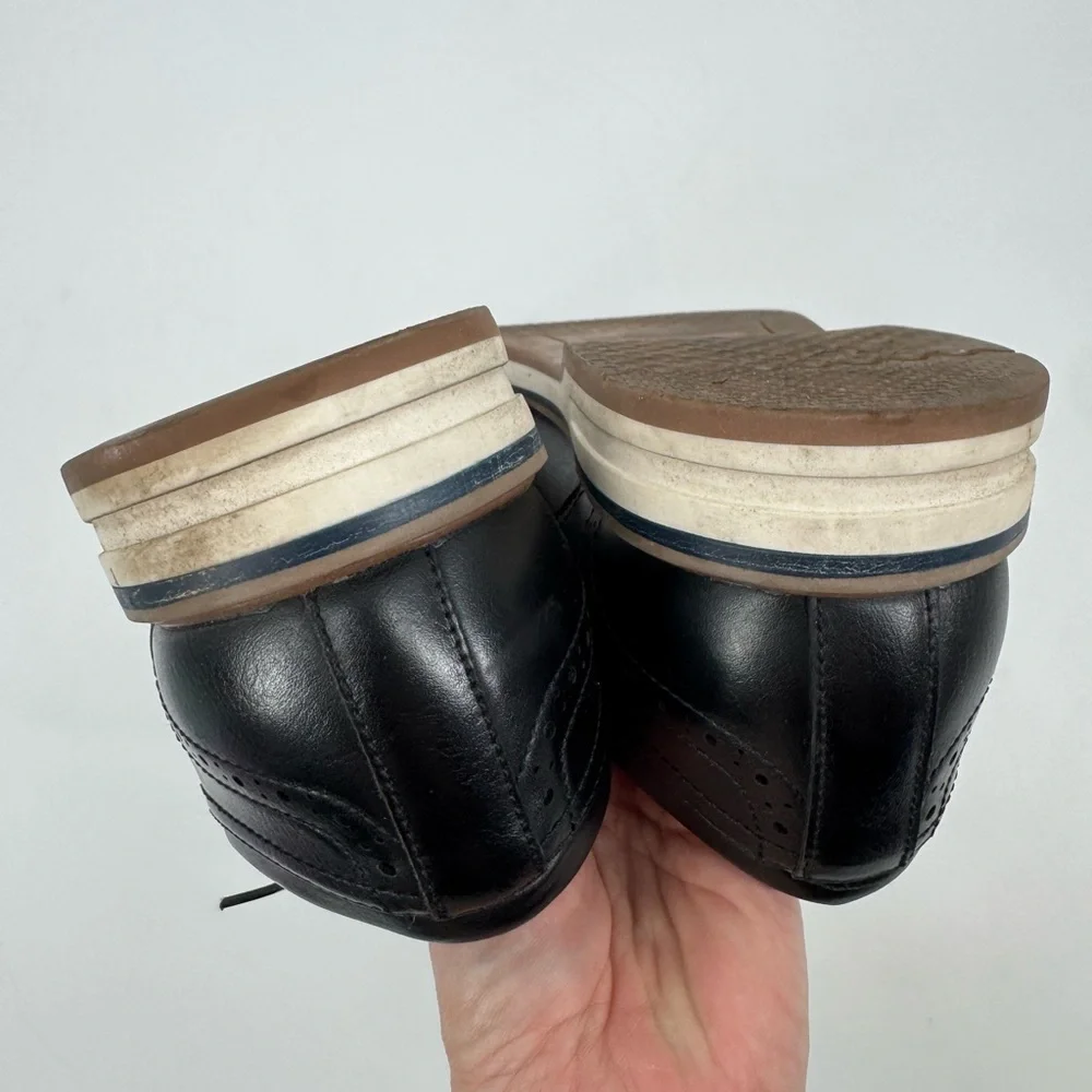Gordon Rush Dress Shoe Mens Size‎ 11 Black Leather Plain Toe Oxford 301334